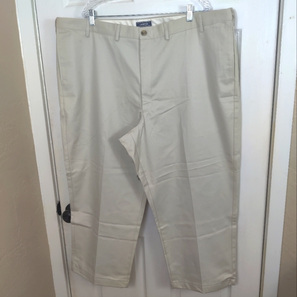 Lands End 48T Traditional Fit Khaki Dress Pants